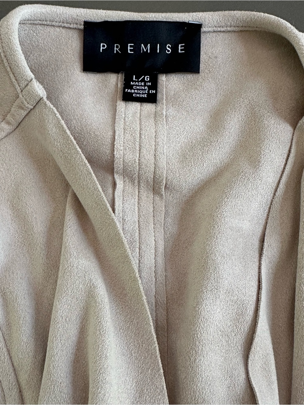 Premise Women's Light Taupe Open Front Trench Coat